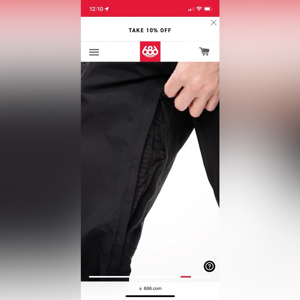 686 Mens Smarty 3X1 cargo ski pants - Picture 7 of 15
